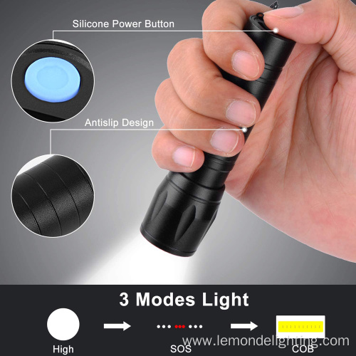 Built In Battery usb Zoom Led Torch